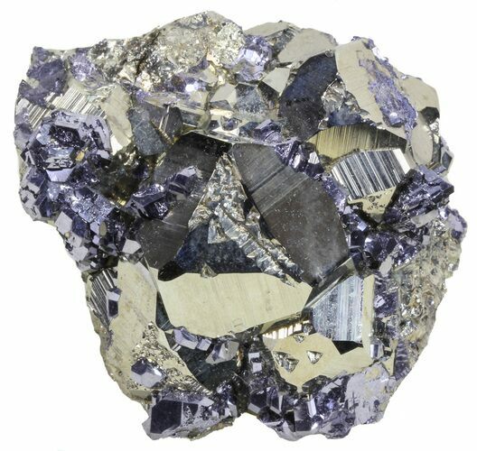 Gleaming Pyrite With Galena - Peru #59593